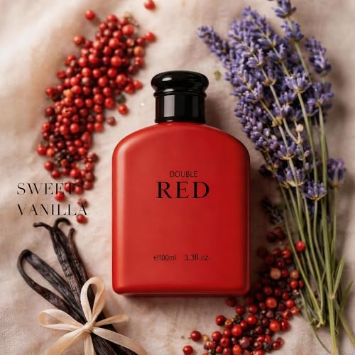 Image of AFLUXE Double Red Eau de Toilette for Men, Energizing Fresh Citrus Spicy Cologne, Long Lasting Woody Amber Fragrance, 3.3 fl oz (100 ml)