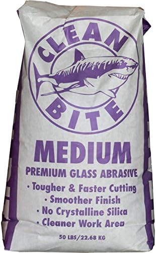 Crushed Glass Blast Media - 50-Lb. Bag, Medium Grade