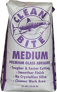 Clean Bite Crushed Glass Blast Media - 50-Lb. Bag, Medium Grade