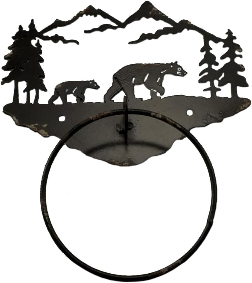 Bear Towel Ring, Metal