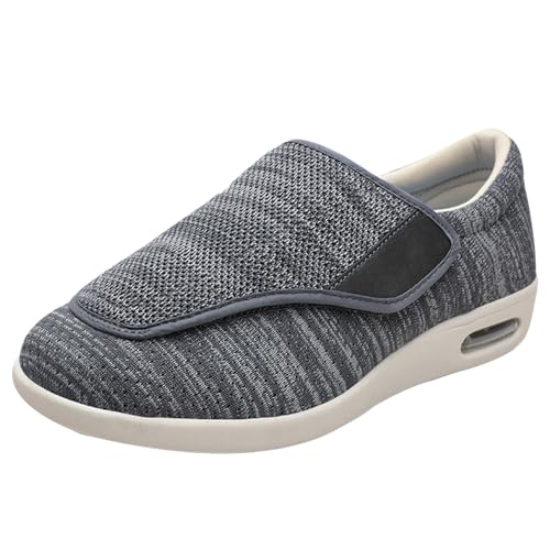 BJMCNID Zapatos ortopédicos para la rehabilitación de edemas,Resbalón en Zapatos de Senderismo al Aire Libre para los pies hinchados Fascitis Plantar.Grey▂38