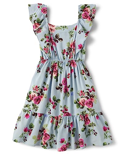 The Children's Place Girls' Mommy and Me Floral Tiered Dress2
