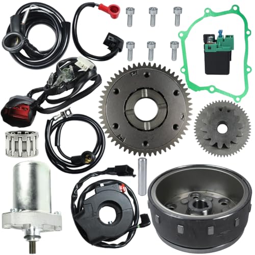 Kit sistema para conversão em partida elétrica completo Pop110 Pop110I 2016 em diante com parafusos