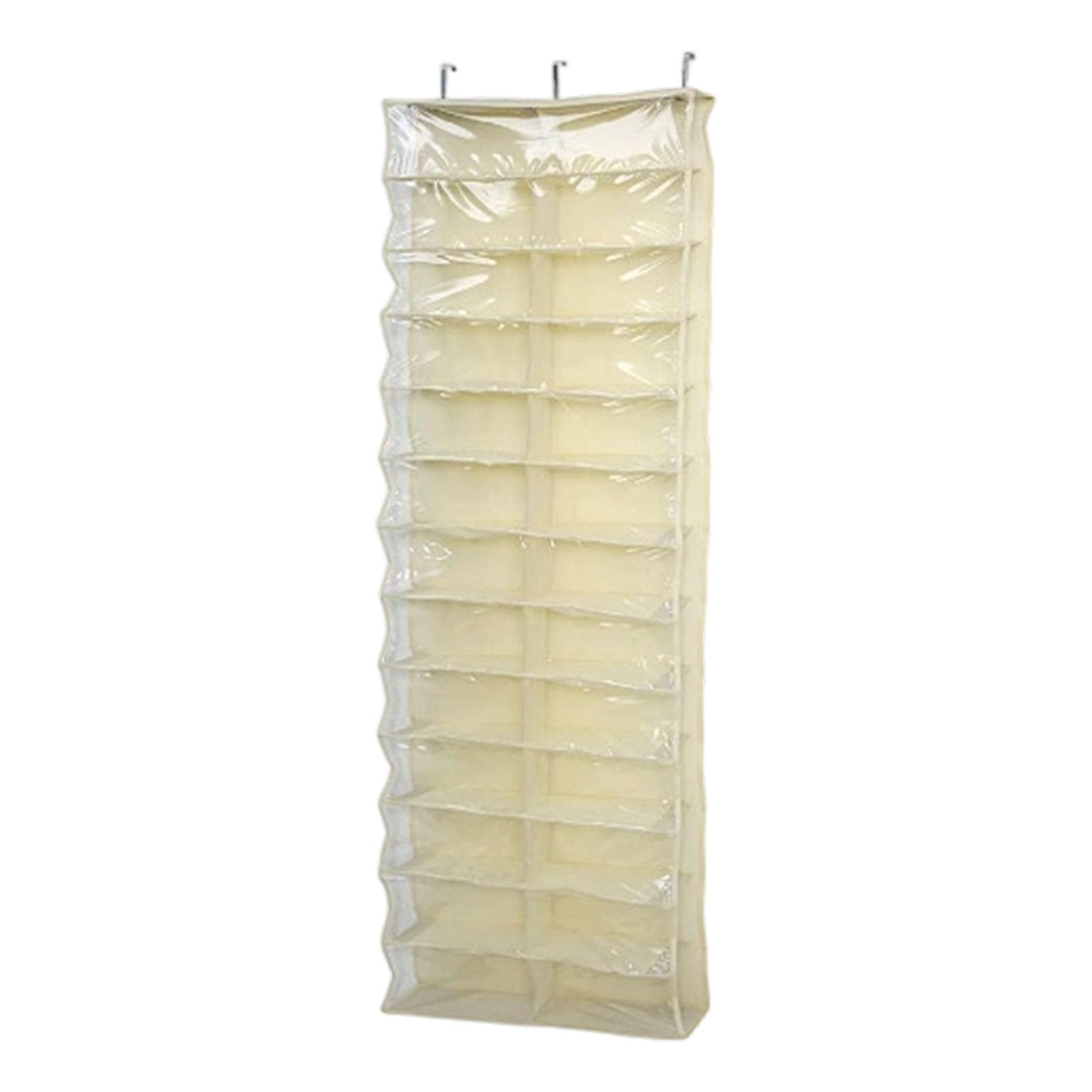 Rangement Suspendu Transparent à 26 Poches, Tissu Non, Yellow