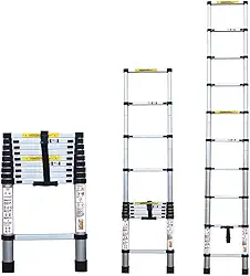 Escada Telescópica Aluminio Fortt 2.6m 9 Degraus - ETA01-2.6m