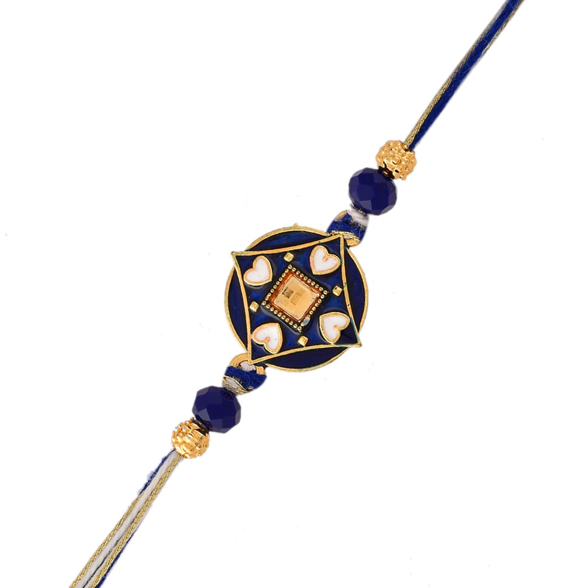 VOYLLA Ethnic Mandala Inspired Blue Thread Rakhi with Roli Chawal Pack -Rakhi For Brother (B0C8DCP3B4) Amazon Price History, Amazon Price Tracker