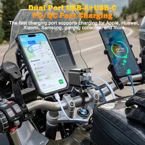 SOBMOTO Aluminum Motorcycle USB Charger