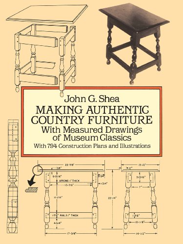 Making Authentic Country Furniture: With Measured Drawings of Museum Classics (Dover Woodworking)