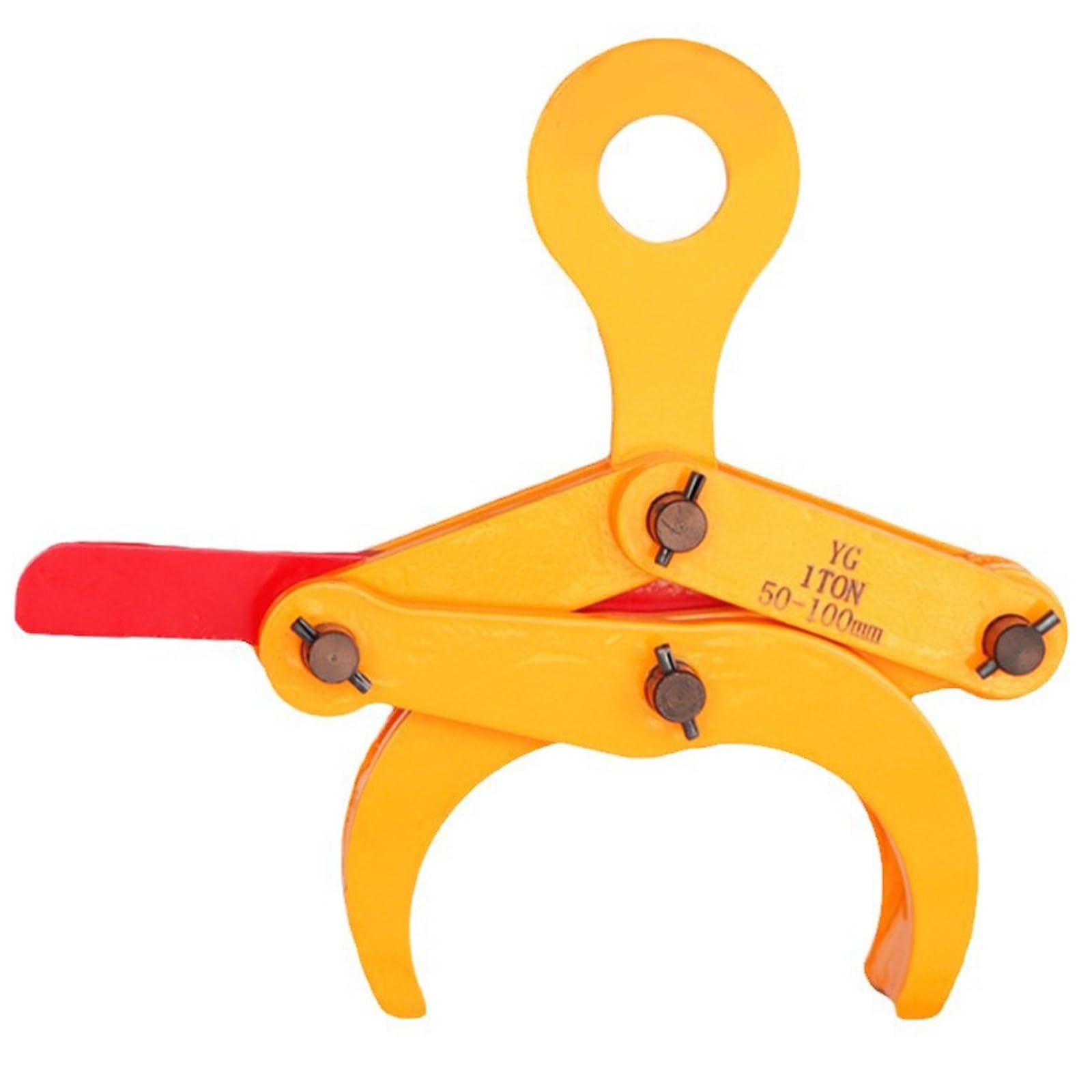 Pincetta for Tubi d'Acciaio Rotondi 1-3t - mascelle Regolabili 2"-9,4". Viti autobloccanti + Finitura antiruggine. Ottimizzata for sollevamenti Orizzontali di Tubi(2ton)