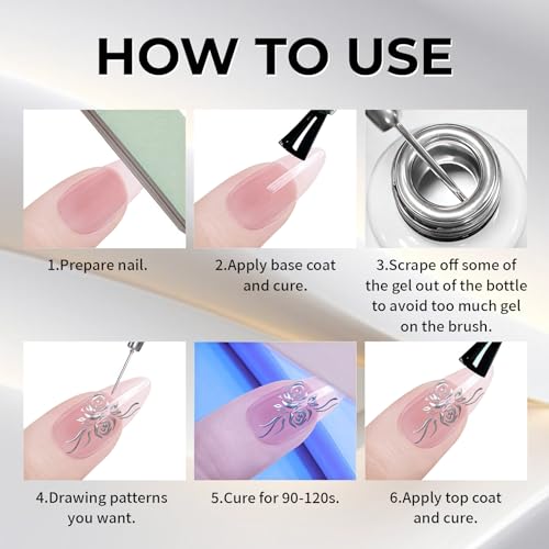 Esmaltes metálicos para uñas plata y oro 2 piezas 6ml miniatura 6