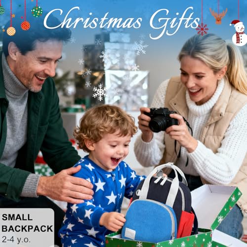 Image of Bluboon Toddler Backpack for Girls Boys 2-4 Cute 12 inch Preschool Kindergarten Backpacks Kids Daycare Bags School Travel (Blue-red Corduroy, Age 2-4 (12 inch H not Fit A4 Folder))