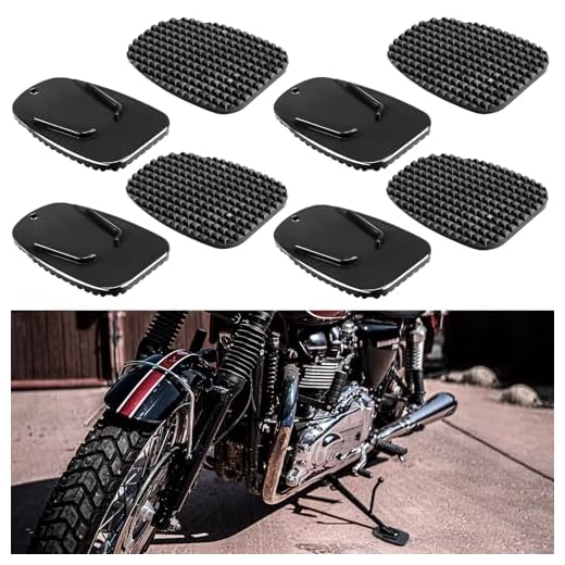 8 Pieces Motorcycle Kickstand Pad Motorcycle Stand Plate Motorcycle Foot Side Stand Support Plate for Christmas Outdoor Grass Sand Muddy Ground Parking Snowy Day