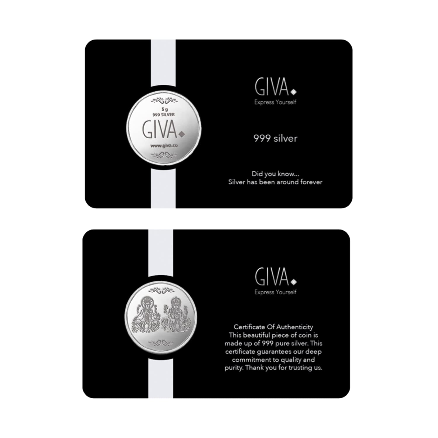 GIVA 999 Pure Silver Coin, 5 grams with Lakshmi Ganesh Embossing (B091266HDT) Amazon Price History, Amazon Price Tracker