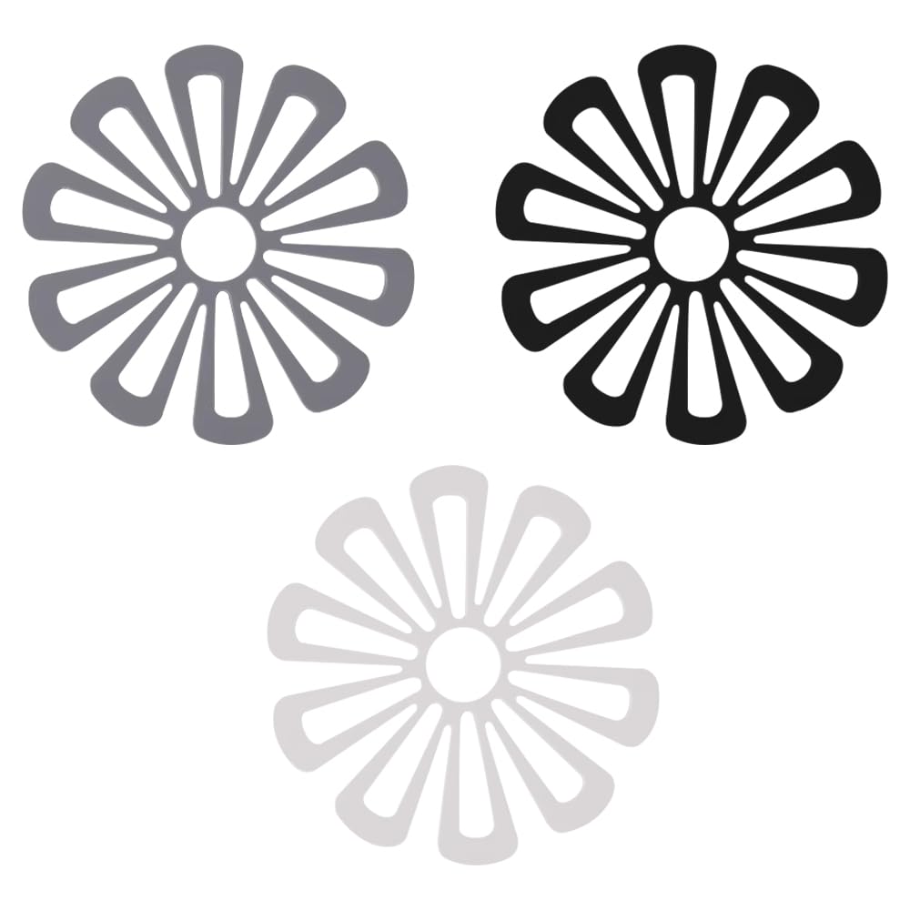 TRKETK 3 Pcs Silicone Trivets for Hot Pans Thicker Reusable Heat Resistant Non Slip Heatproof Hot Pan Mats Flower Trivet Mat Kitchen Worktop Tool for Pans Teapot Pot Potholders Coaster (3 Colors)