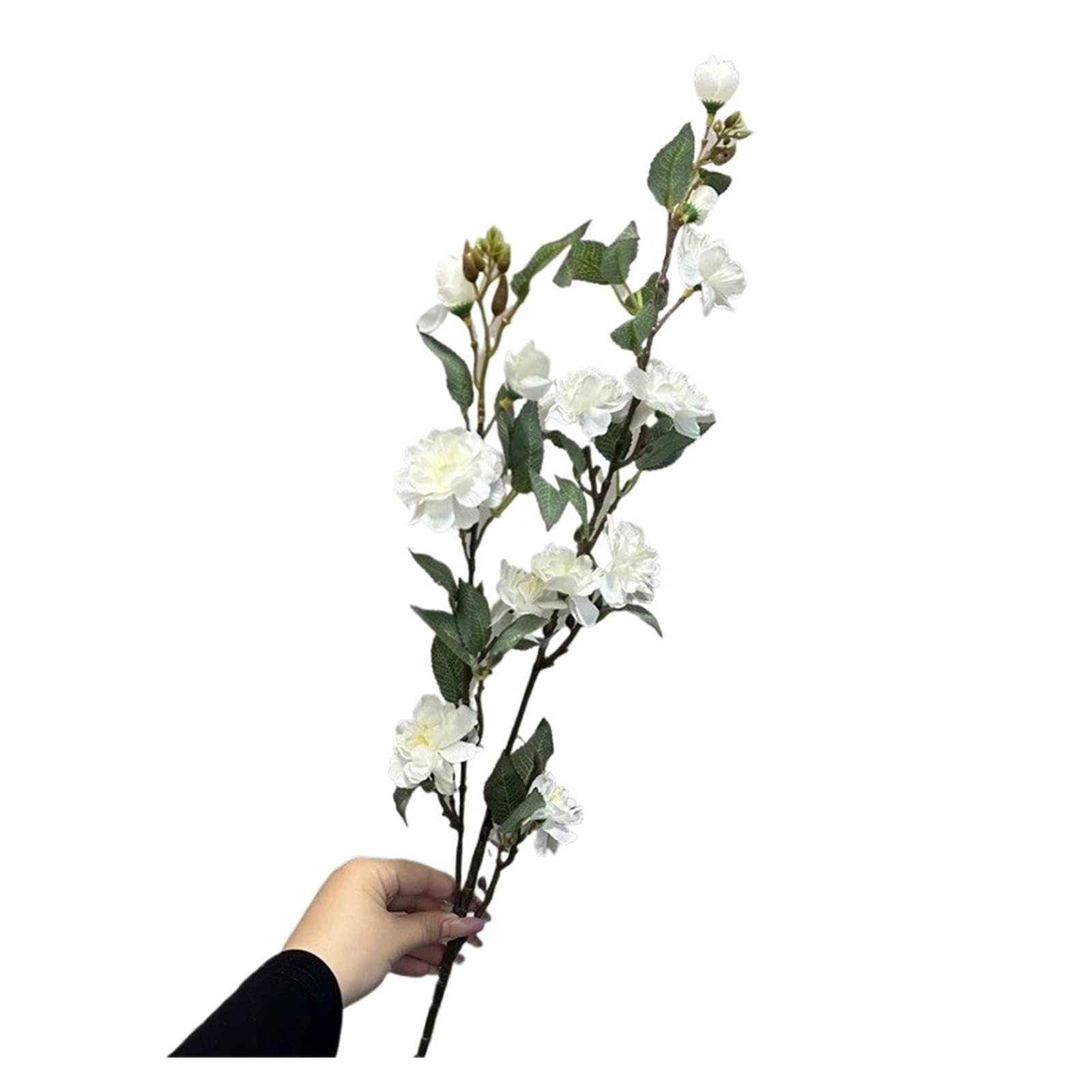 Casetlong 1Pc Artificial Flower Bouquets 90CM Fake Flowers For Home Decor Garden Wedding Party Decoration Outdoor Arrangement(White)