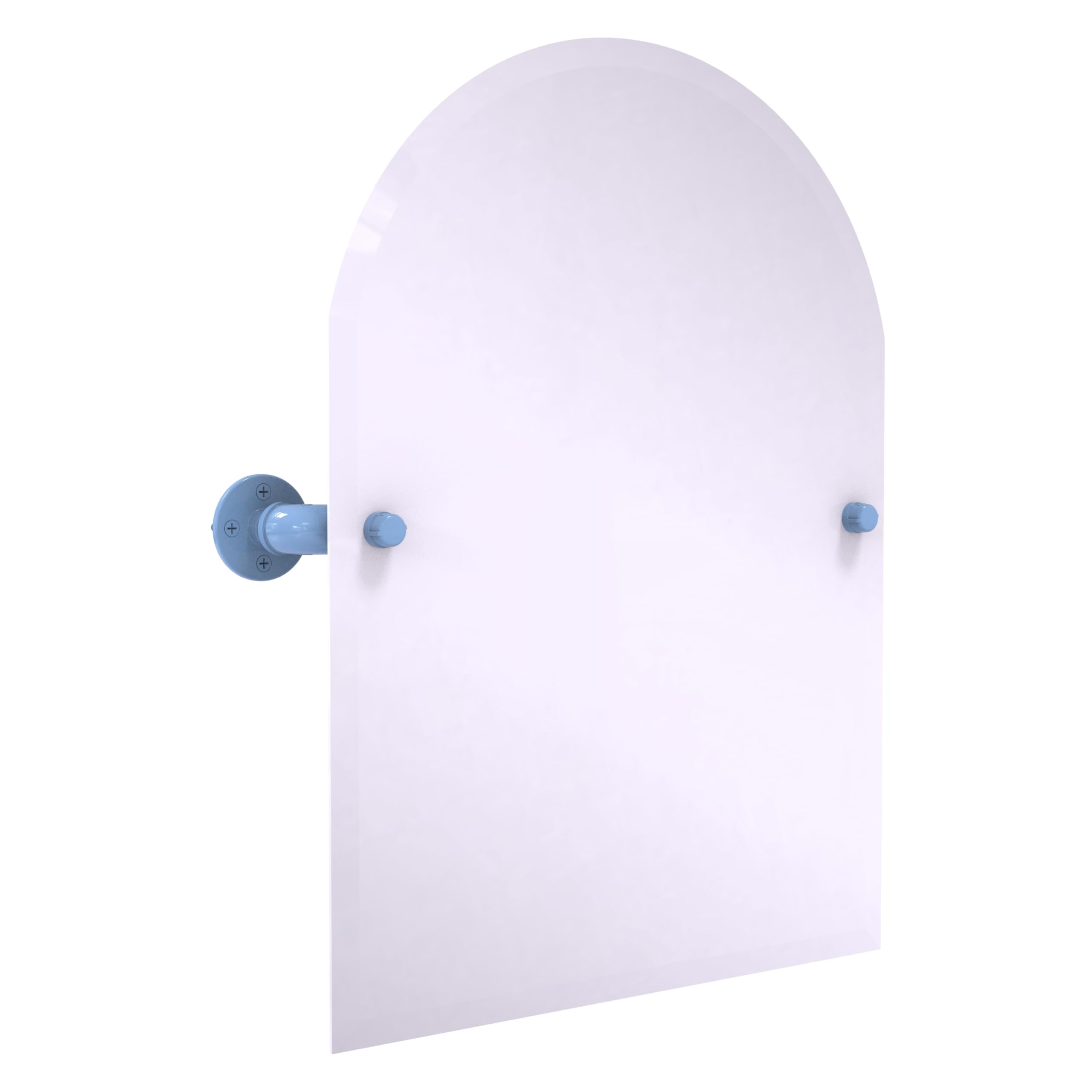 Allied Brass P-350-TM94-FTB Pipeline Collection Frameless Arched Top Wall Mounted Tilt Mirror, Flat Troll Blue