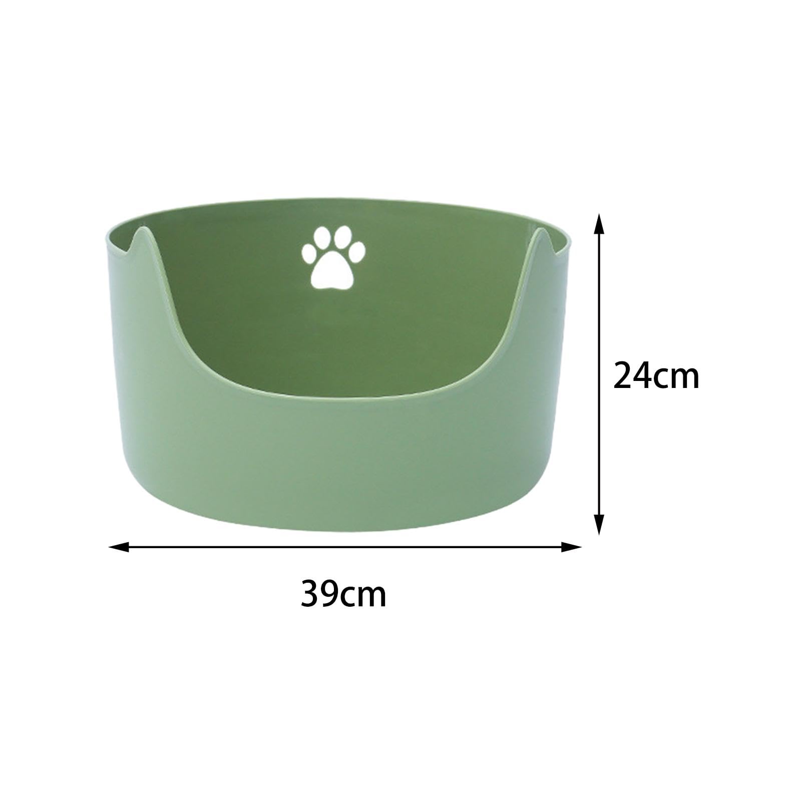 Lettaia, Lettiera for gatti for aperta con lati alti Durevole(Green)