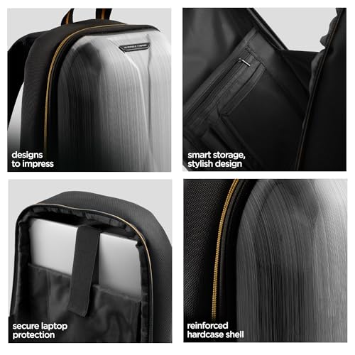 Image of Nu Republic Triphop Backpack for Men Women Office Casual 18-inch Laptop Bag Water-Resistant Multi-Pockets Sleek Smart College Backpack with Dual USB Port (Black)