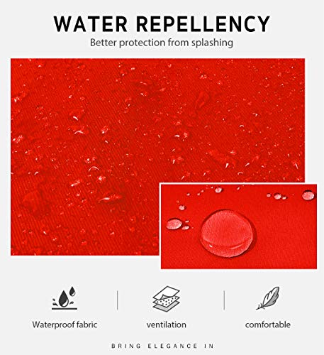 image for Syntus 2 Pack Adjustable Bib Apron Waterdrop Resistant with 2 Pockets 