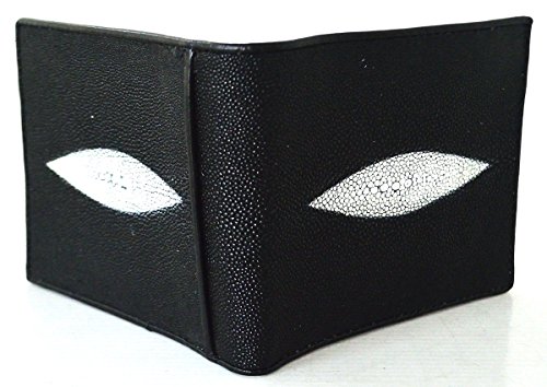 Men's Bifold Double White Pearl Eyes Wallet4