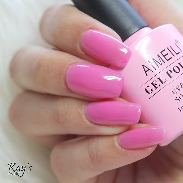 AIMEILI Розовый лак для ногтей Soak Off UV LED Gel Lakier 10 мл — Pretty in Pink (009)