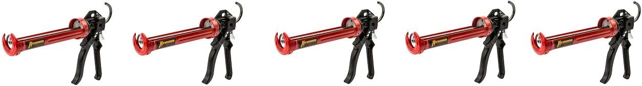 Newborn 250 Super Smooth Rod Revolving Frame Caulking Gun, 1/10-Gallon Cartridge Capacity, 18:1 Thrust Ratio (5-(Pack))