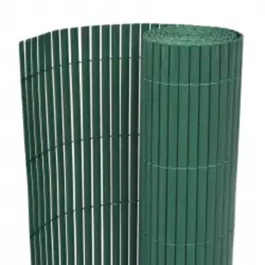 vidaXL Clôture de Jardin Double Face Store de Véranda Barrière de Jardin Pare-Soleil Brise-Vent Extérieur Arrière-Cour 110x400 cm Vert