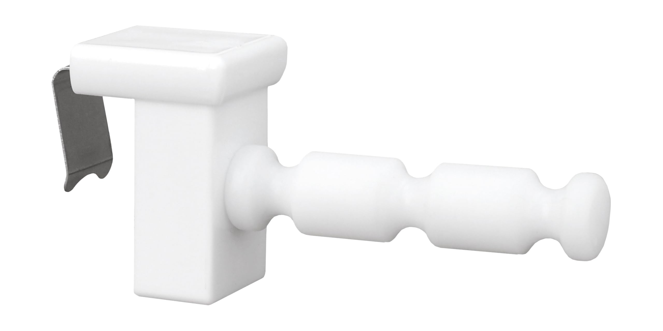 4x Window Hooks / Decorative Hooks with Spacer White - Now with Improved Universal Clip for Window Thickness 10-27 mm-image-2