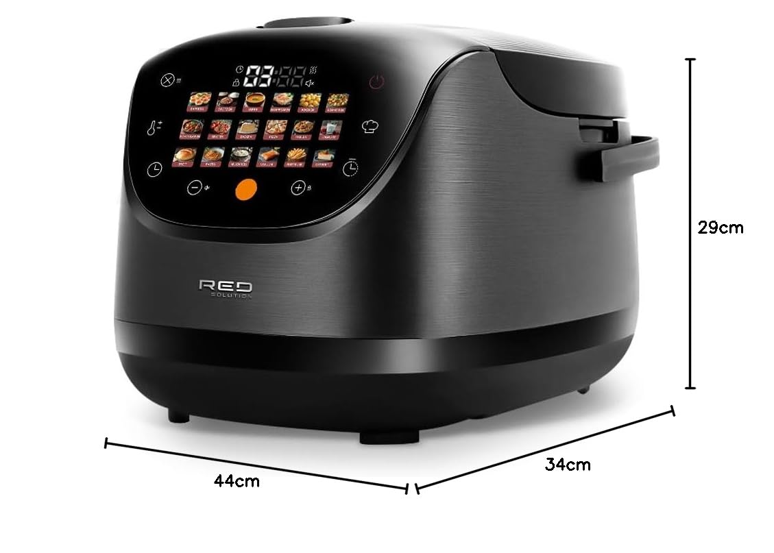 Multikocher RED COLORSENSE MC200 DE (Deutsch) 5L 10-in-1 Multifunktionskocher, Slow Cooker, Reiskocher & Dampfgarer, Digitales Display, Antihaftbeschichtung