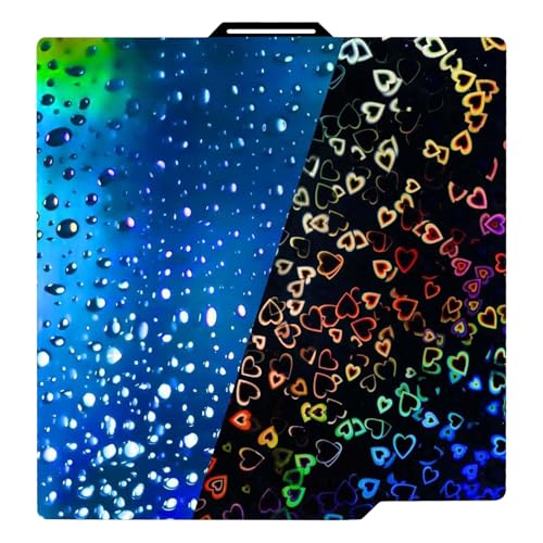 PEH Effect Plate for Bambu Lab X1/X1C/X1E/P1P/P1S/P2S/A1, Smooth Sweetheart+Waterdrop Spring Steel Build Plate for Bambu Labs 3D Printers Platform 257x257mm