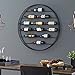 Wine Enthusiast 12-Bottle Label View Wine Rack - Wall Mounted Circular Display Shelf with 6 Racks for Bottle Storage - Wine Collection Organizer