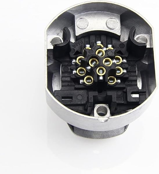 AOHEWEI 13 Pin Gancio di Traino Elettrico Presa rimorchio Metallo Lega di Alluminio 13 Vie luci Auto connettori per Barche Camper Caravan o Altri Veicoli Commerciali - 5