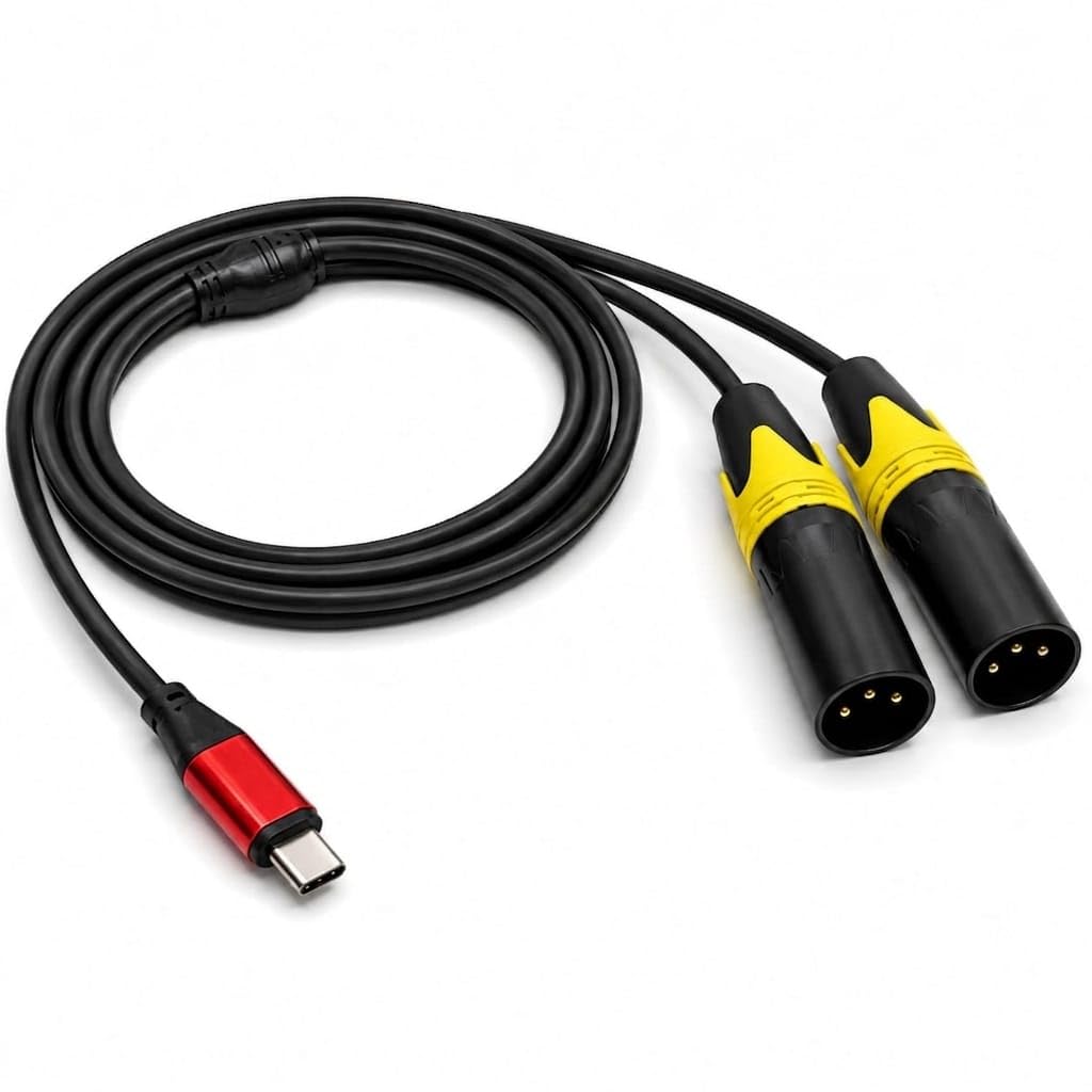 USB Type-C to Dual XLR Male Audio Cable, High Quality Copper Core, for Mobile Recording, Mixer and Live Streaming-image-49