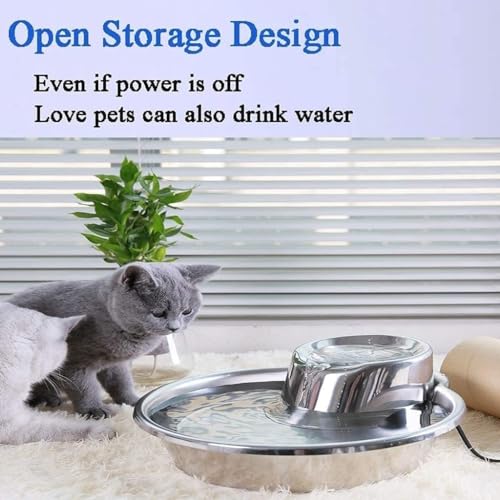 Fuente de agua para gatos 3.8L acero inoxidable miniatura 4