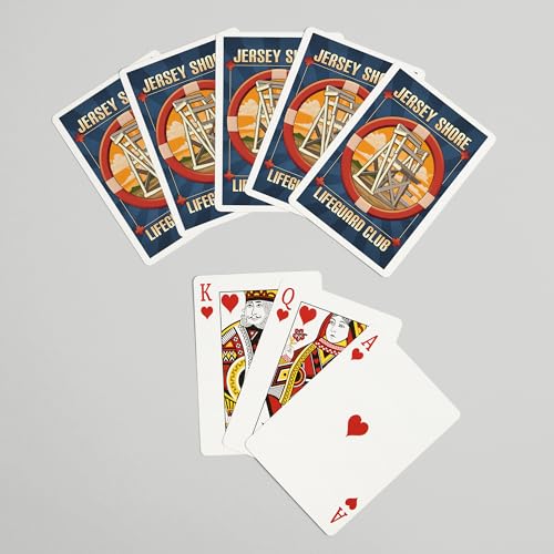 Lantern Press Naipes Poker Jersey Shore Lifeguard Club miniatura 7