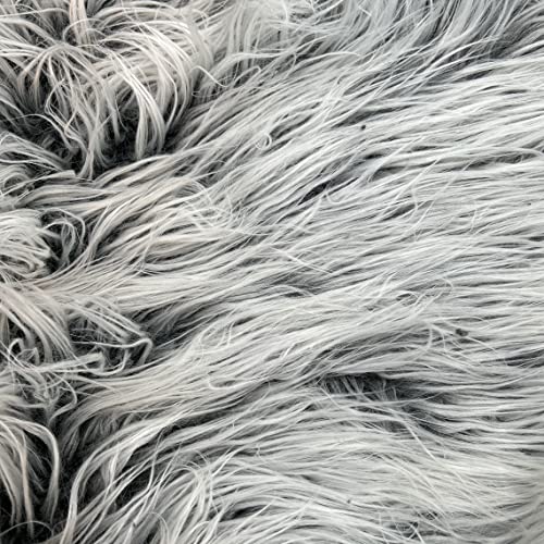 Luxurious Gray Frost Faux Fur Fabric - Soft, Shaggy Mohair for Crafting, Apparel, and Home Decor by the Yard 4 Luxurious Gray Frost Faux Fur Fabric - Soft, Shaggy Mohair for Crafting, Apparel, and Home Decor by the Yard - Image 3