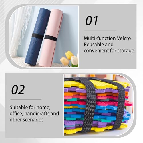 Image of WILLBOND 1 Roll of Fastening Tape Cable Ties Reusable Fastening Nylon Tape Double Side Hook Roll Hook and Loop Straps Wires Cords Management Wire Organizer Straps (2 Inch X 12 ft)