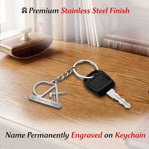 Image of SAVRI Personalized Pen, Stainless Steel Symbol Keychain and Leather Men's wallet Combo with Charm and Your Name Engraved. Best Gift Combo for Him. Men's Professional Gift Box.