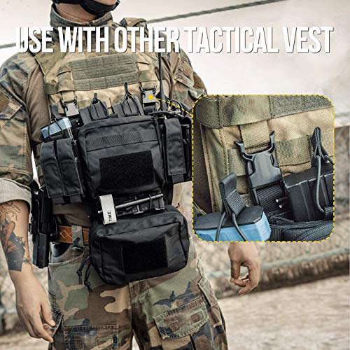 Image of VISMIX Tactical Chest Rig, Adjustable&Detachable Molle Chest Rigs with Mag Pouch