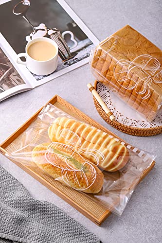 Lesibag Bread Loaf Packing Bags - Printed Bags for Homemade or Bakery Bread - Reusable for Large Loaves - 8” x 4” x 18” (100 pcs) - Image 4