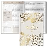 Carnet de recette à remplir francais, A5 cahier de recettes à remplir...