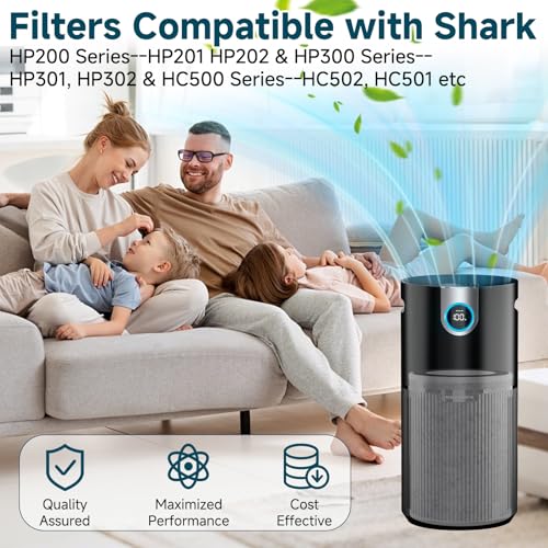 Filtre de rechange HP202 compatible Shark HE2FKBAS anti-odeur - 3