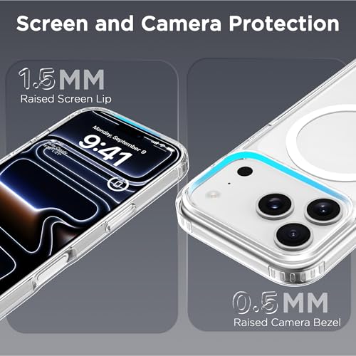 Image of CACOE Magnetic Case for iPhone 17 Pro Max 6.9 inch, Clear