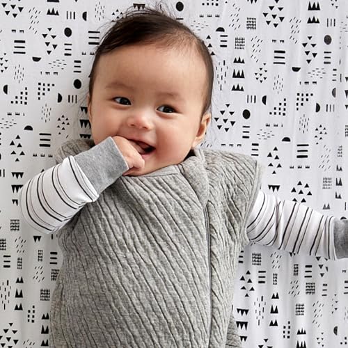 Image of HonestBaby Unisex-Baby Classics Fitted Crib Sheets Set Standard Mattress, 100% Organic Cotton Baby Boys, Girls, Neutral, 2 Pack - Love Dot, One Size