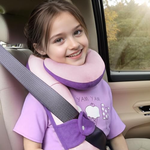 Image of Kids Travel Neck Pillow, Toddler Travel Pillow for Car & Airplane