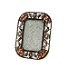 Rhinestone Jeweled Antiqued Brass Large Brown Amber Stones 4 x 6 Picture Frame by Sheffield Home