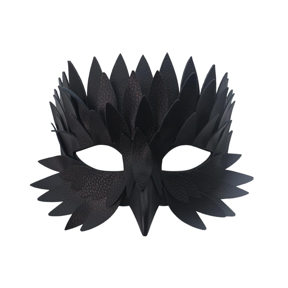 CARPJZ Half Face Bird Mask, Masquerade Venitian Masks, Steampunk Raven Crow Mask for Cosplay Party, Fancy Dressfor Adults Men Women