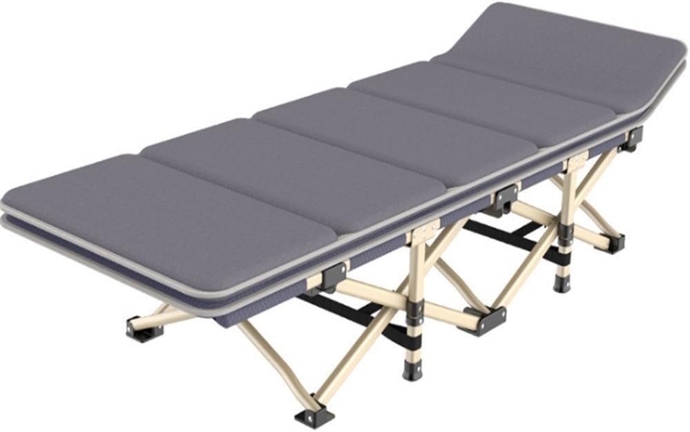 Foldable Portable Camping beds, Beach beds, and Outdoor Camping Breaks Will Also Help You Rest Better at Home, with a Maximum Weight of 440 lb(Gray)
