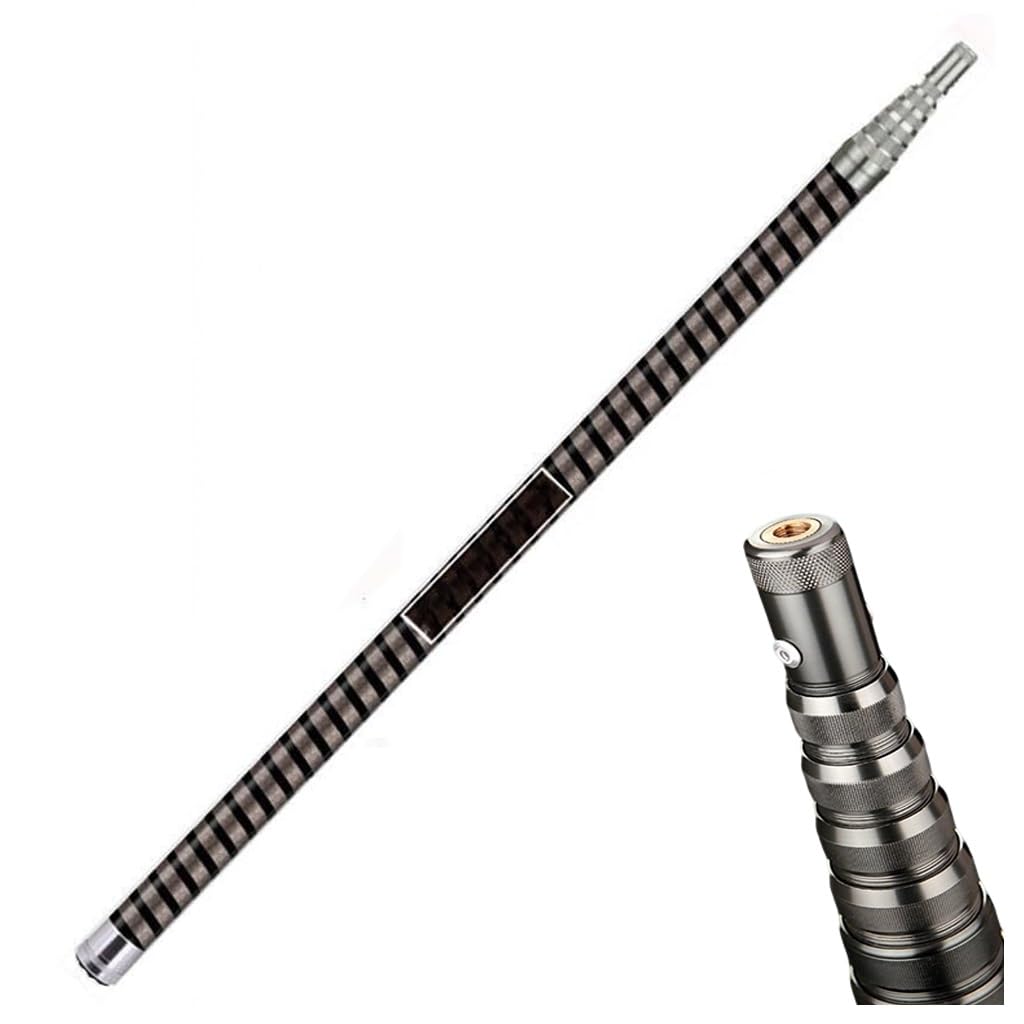 Multi-Purpose Extendable Rod Telescopic Extension Pole 13.1Foot - 42.7Foot Adjustable Height Fruit Picker Pole, with a Standard 8mm Threaded Connector(9.0M/29.5ft)