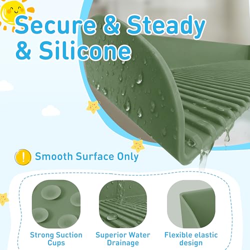 image for Roslim Bathtub Splash Guard for Tub - Silicone Bath Ledge for Toddlers